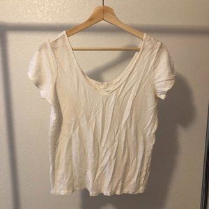 Sezane White Shirt with Lace